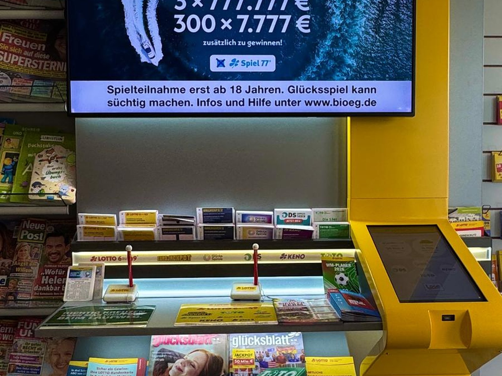 Lotto-Bayern-Terminal im Laden